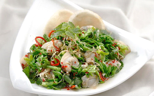 Hoa lý xào nghêu